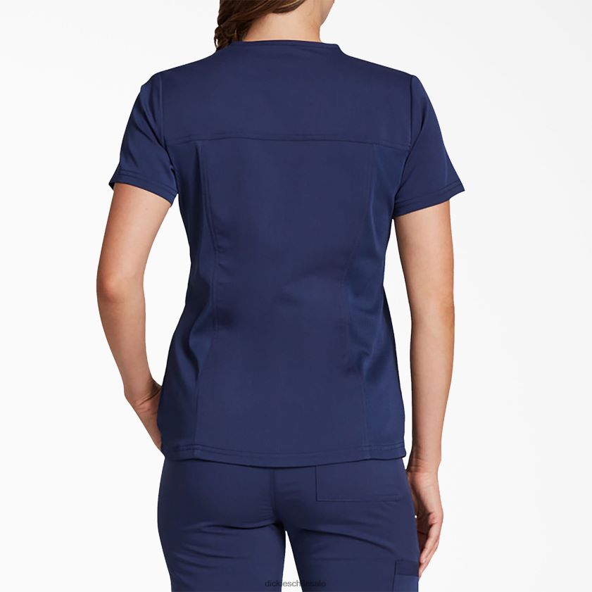 azul marino (nvy) mujer blusa médica Balance con cuello en V y bolsillo en el pecho Dickies vestir X4H0F2599