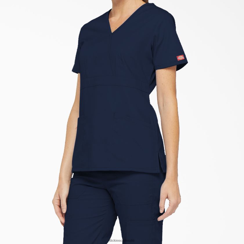 azul marino (nvy) mujer blusa médica con efecto cruzado de la firma eds Dickies vestir X4H0F2621