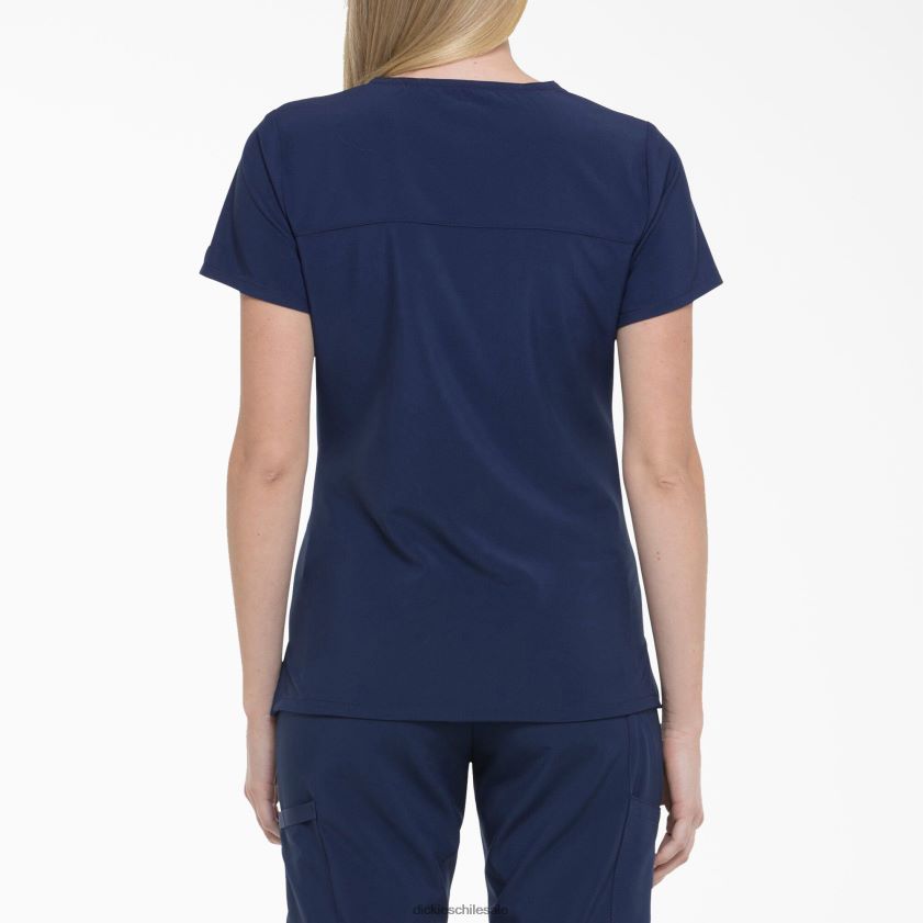 azul marino (nyps) mujer Blusa médica eds essentials con efecto cruzado Dickies vestir X4H0F2640