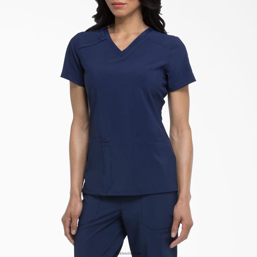 azul marino (nyps) mujer blusa médica eds essentials con cuello en v Dickies vestir X4H0F2454