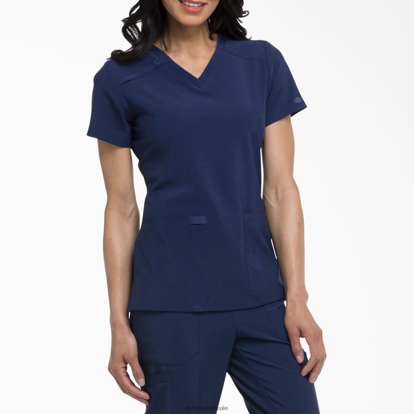 azul marino (nyps) mujer blusa médica eds essentials con cuello en v Dickies vestir X4H0F2454
