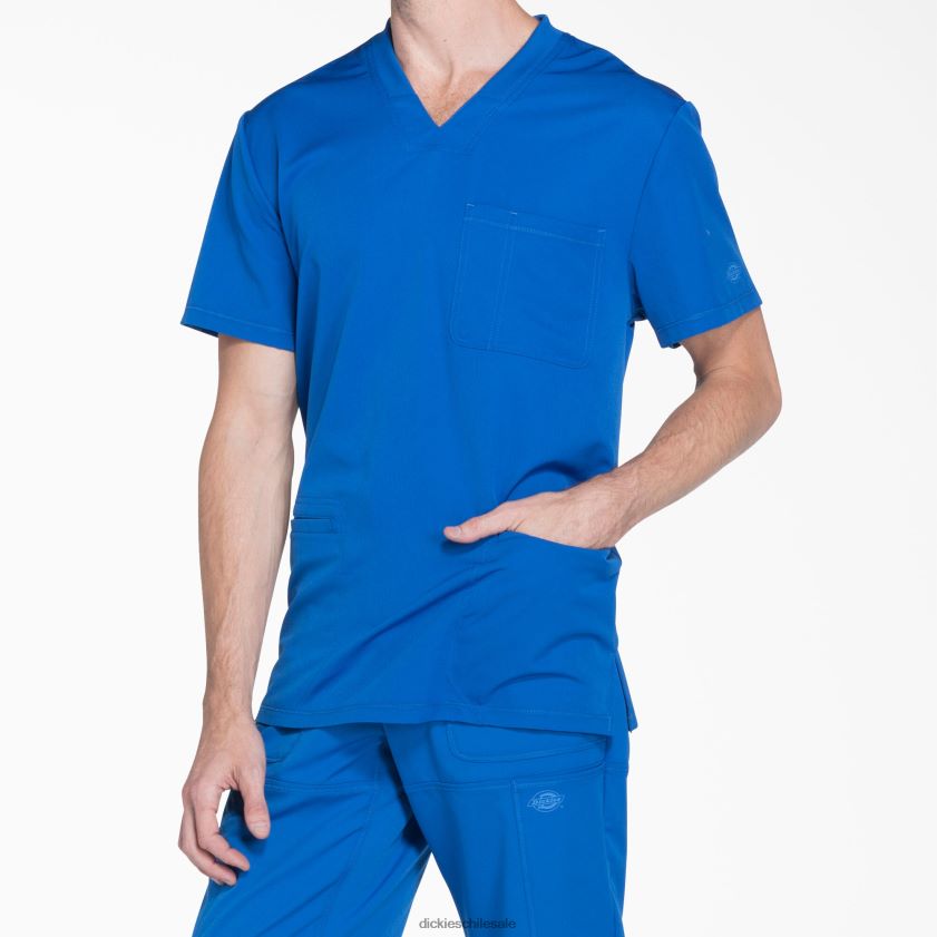 azul rey (rb) hombres blusa médica dynamix con cuello en v Dickies vestir X4H0F1357