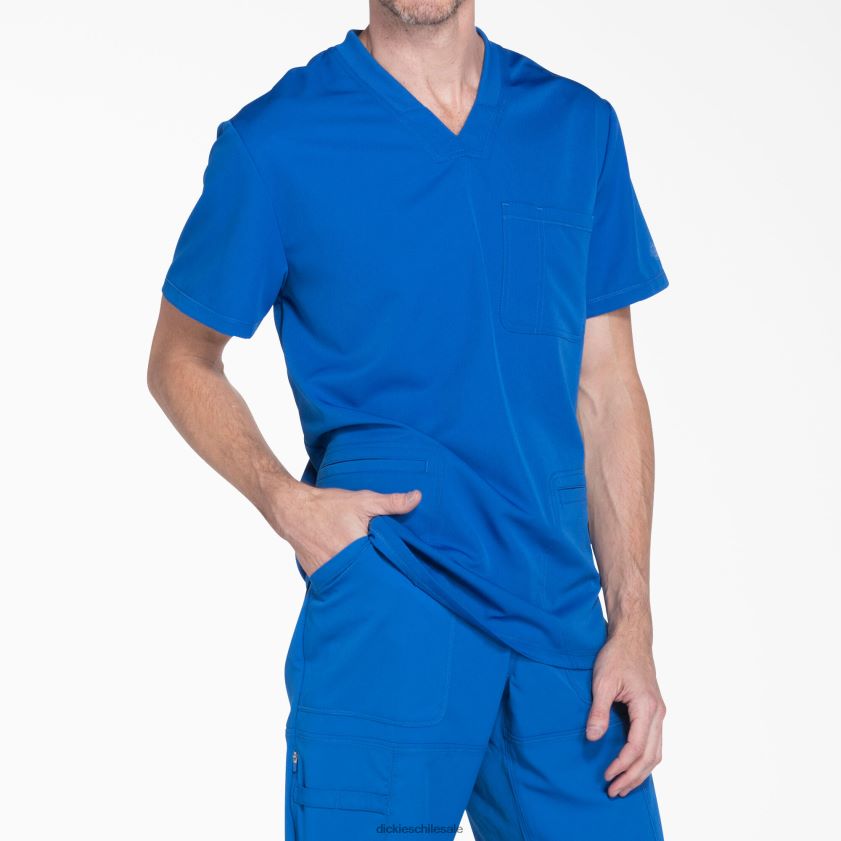 azul rey (rb) hombres blusa médica dynamix con cuello en v Dickies vestir X4H0F1357
