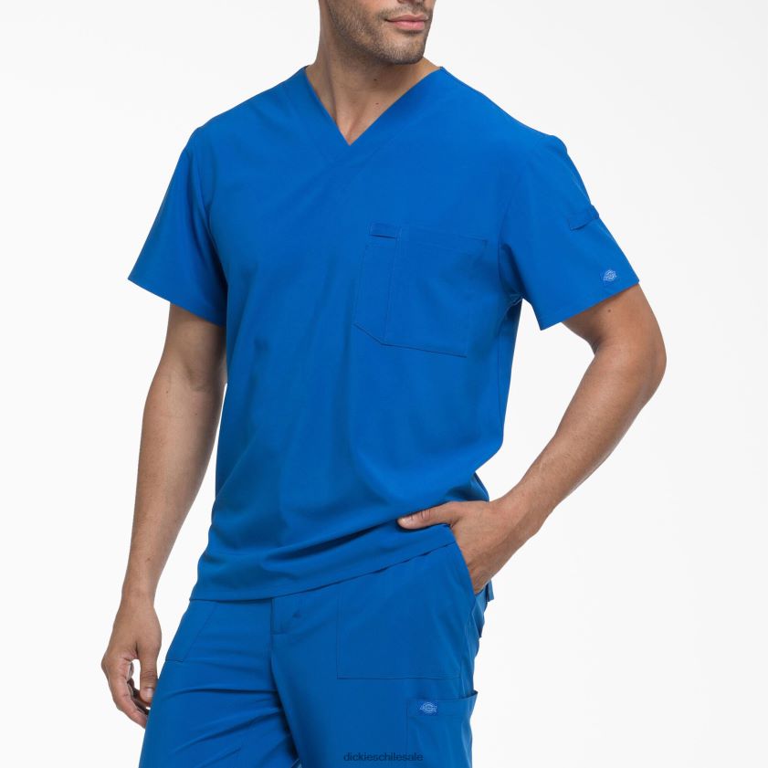 azul rey (rb) hombres blusa médica eds essentials con cuello en v Dickies vestir X4H0F1333
