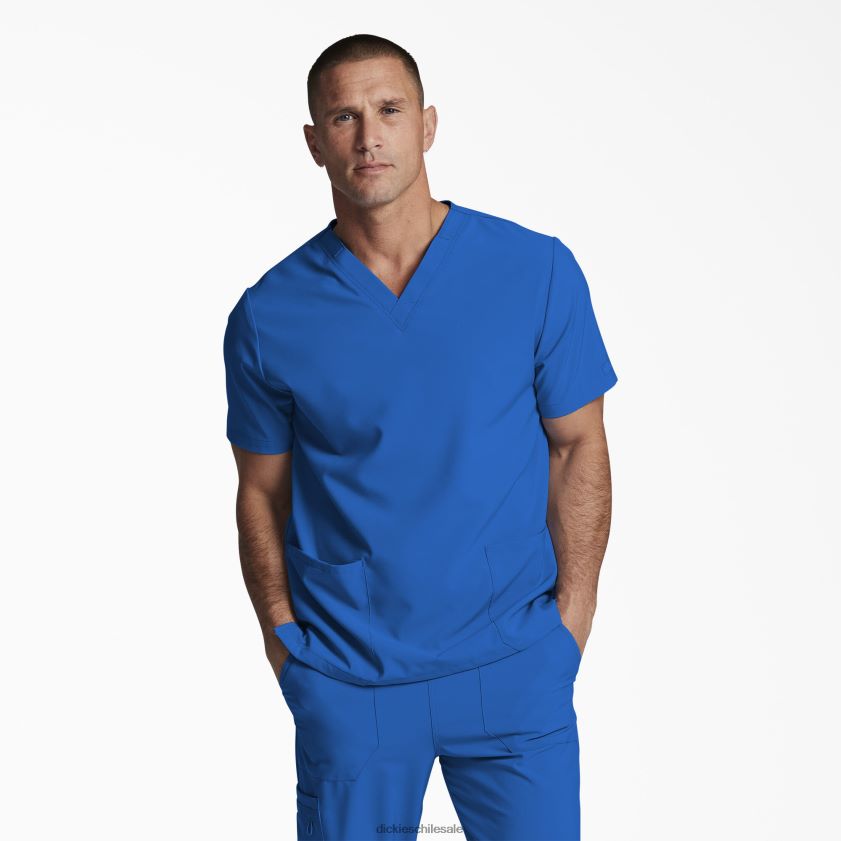 azul rey (rb) hombres blusa médica unisex eds essentials con cuello en v Dickies vestir X4H0F1406