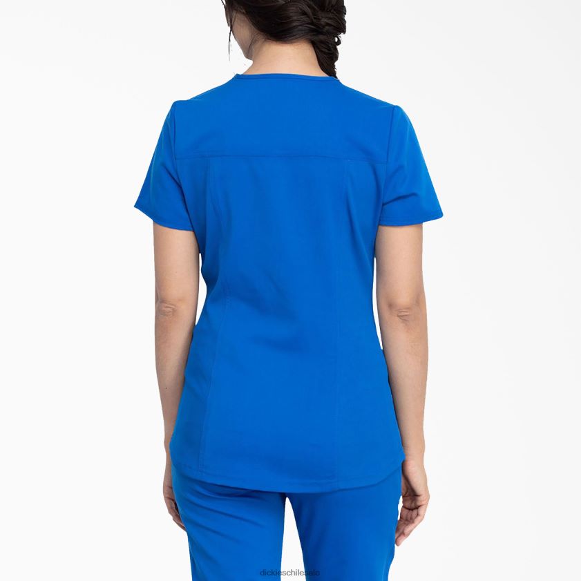 azul rey (rb) mujer Blusa médica Balance con cuello en V y bolsillo con cierre Dickies vestir X4H0F2480