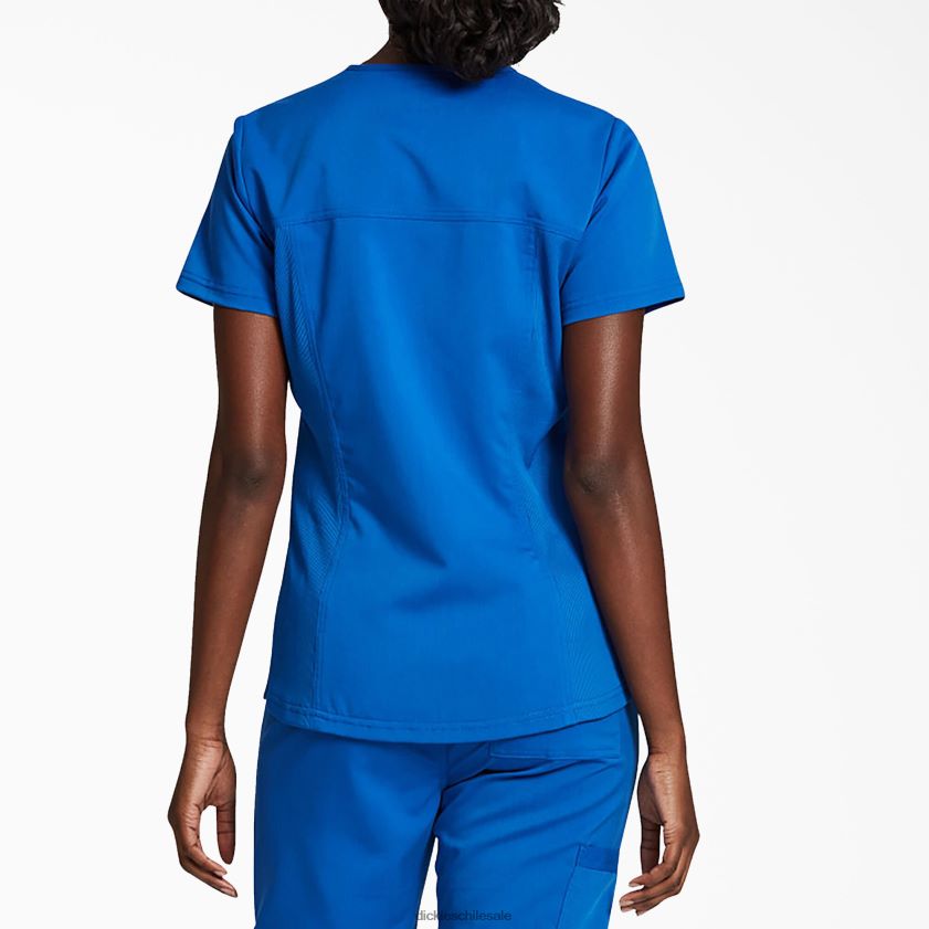 azul rey (rb) mujer blusa médica Balance con cuello en V y bolsillo en el pecho Dickies vestir X4H0F2601