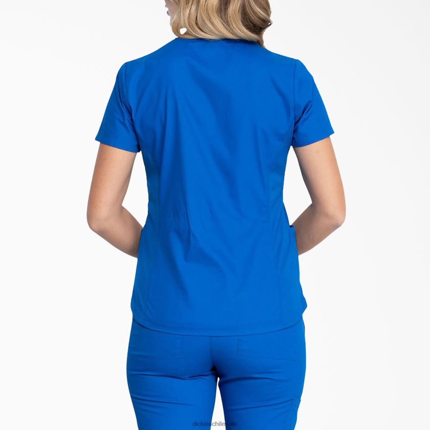 azul rey (rb) mujer blusa médica con cuello en V de la firma eds Dickies vestir X4H0F2596