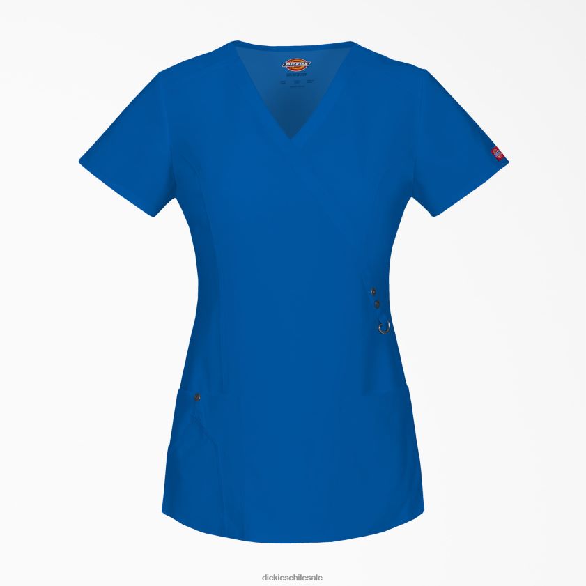 azul rey (rb) mujer blusa médica xtreme stretch con efecto cruzado Dickies vestir X4H0F2644