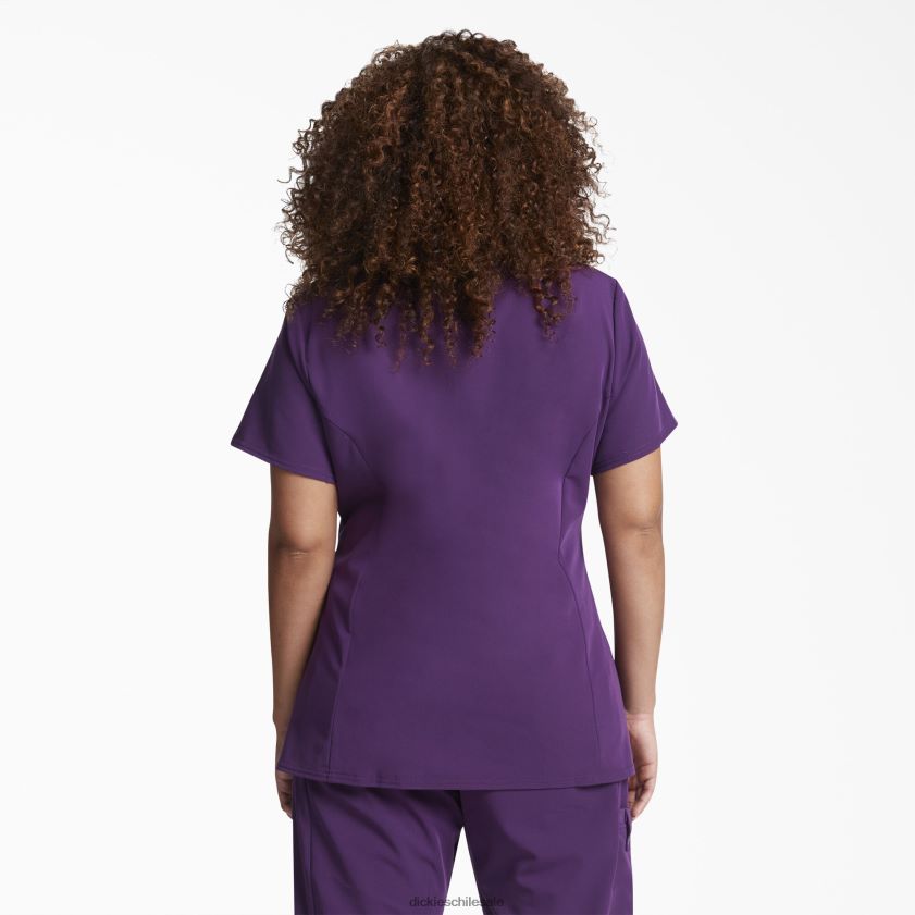 berenjena morada (huevo) mujer Blusa médica xtreme stretch con cuello en V Dickies vestir X4H0F2466