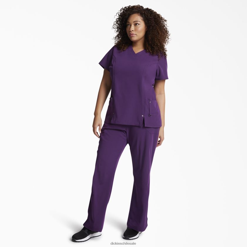 berenjena morada (huevo) mujer Blusa médica xtreme stretch con cuello en V Dickies vestir X4H0F2466