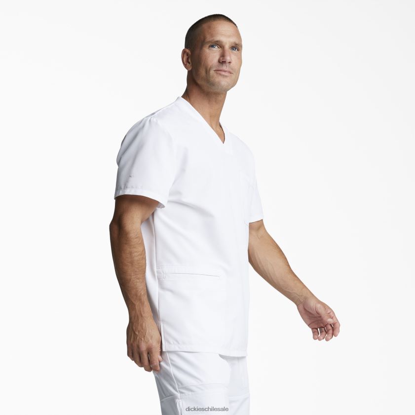 blanco (blanco) hombres blusa médica dynamix con cuello en v Dickies vestir X4H0F1359