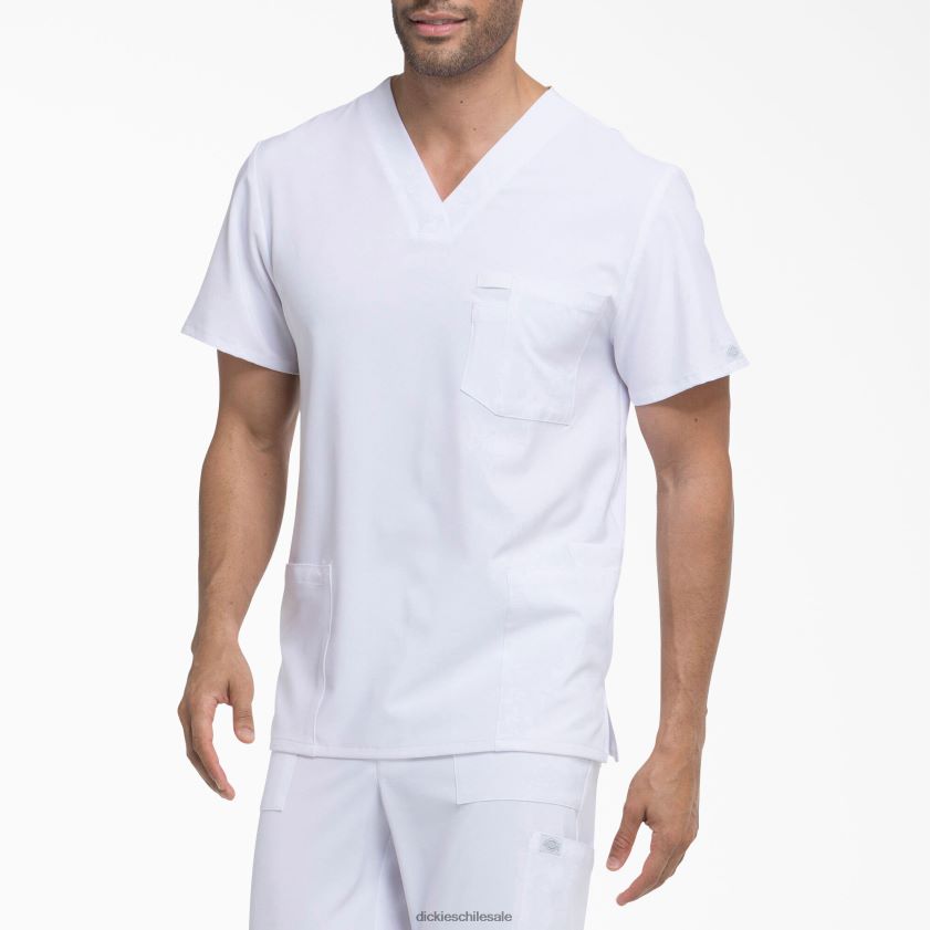 blanco (dwh) hombres Blusa médica eds essentials con cuello en v y bolsillos de parche Dickies vestir X4H0F1431