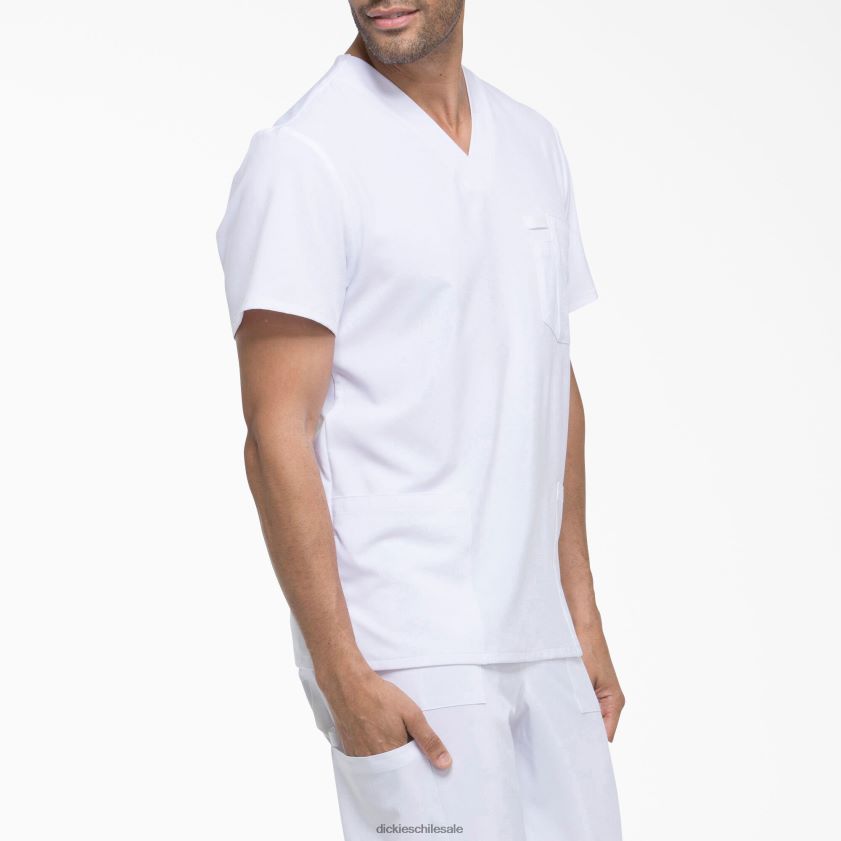 blanco (dwh) hombres Blusa médica eds essentials con cuello en v y bolsillos de parche Dickies vestir X4H0F1431
