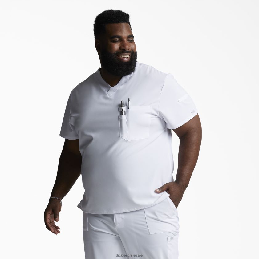 blanco (dwh) hombres blusa médica eds essentials con cuello en v Dickies vestir X4H0F1326