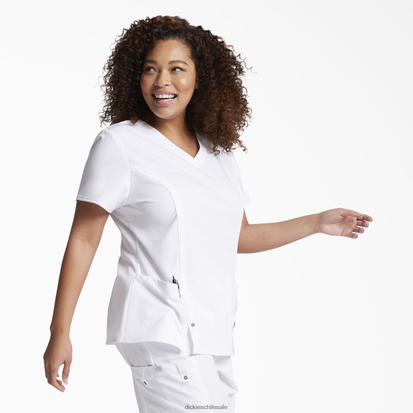 blanco (dwh) mujer Blusa médica xtreme stretch con cuello en V Dickies vestir X4H0F2465