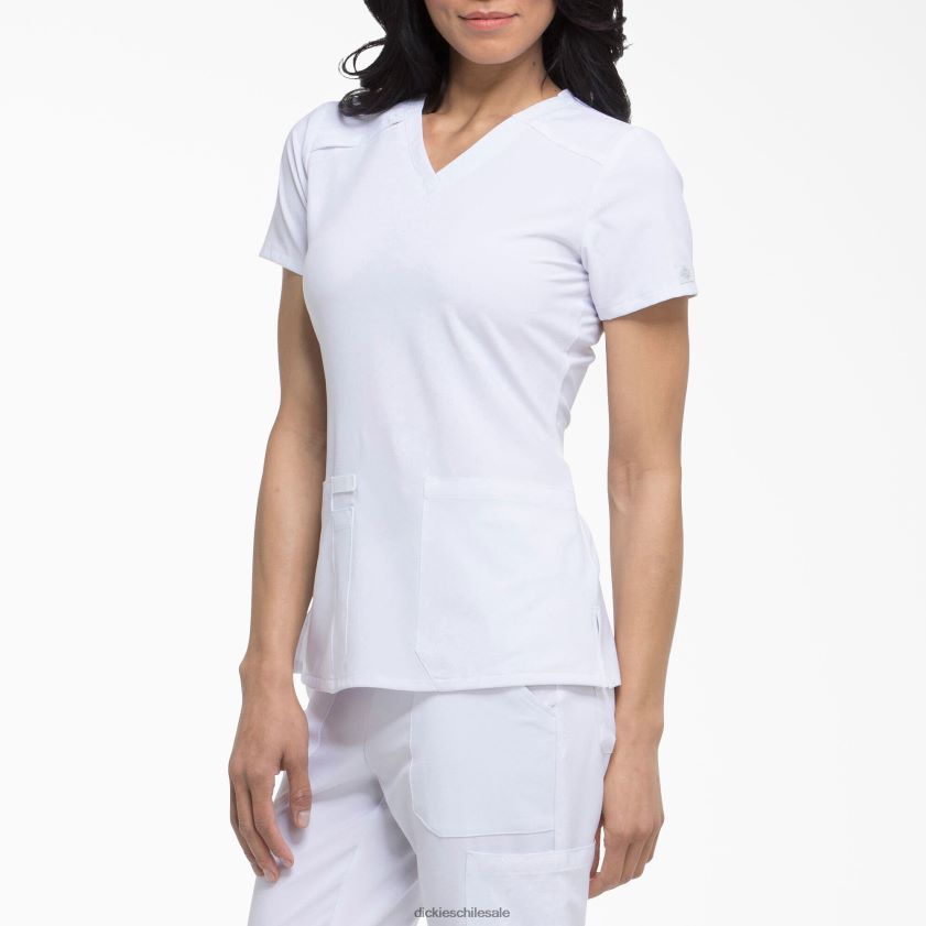 blanco (dwh) mujer blusa médica eds essentials con cuello en v Dickies vestir X4H0F2448