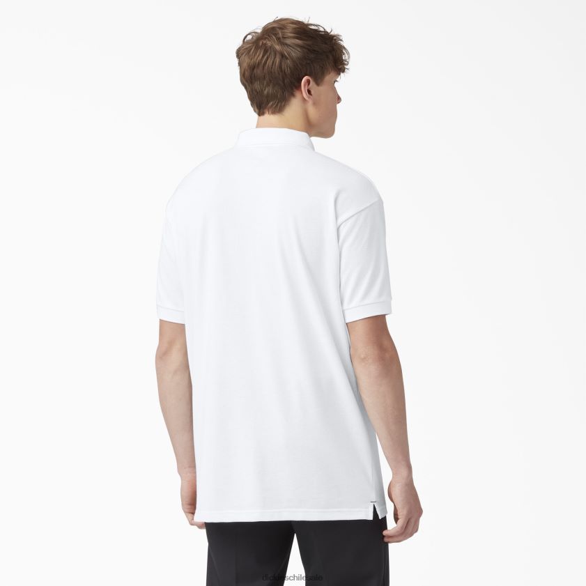 blanco (wh) hombres polo de manga corta de piqué talla adulto Dickies vestir X4H0F667