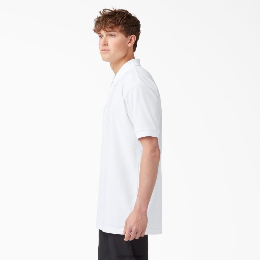 blanco (wh) hombres polo de manga corta de piqué talla adulto Dickies vestir X4H0F667