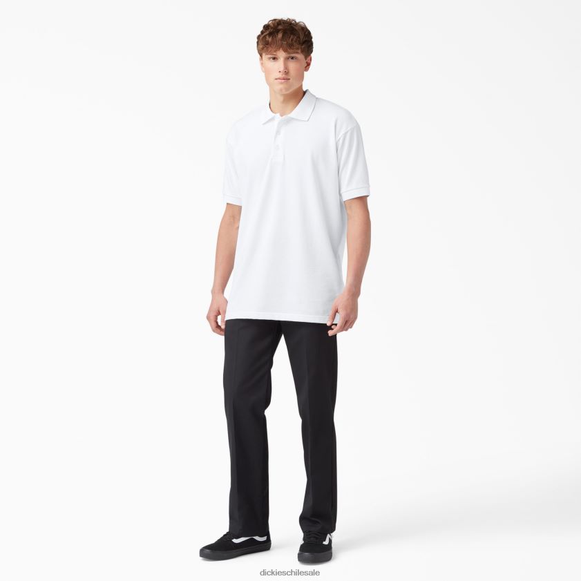 blanco (wh) hombres polo de manga corta de piqué talla adulto Dickies vestir X4H0F667
