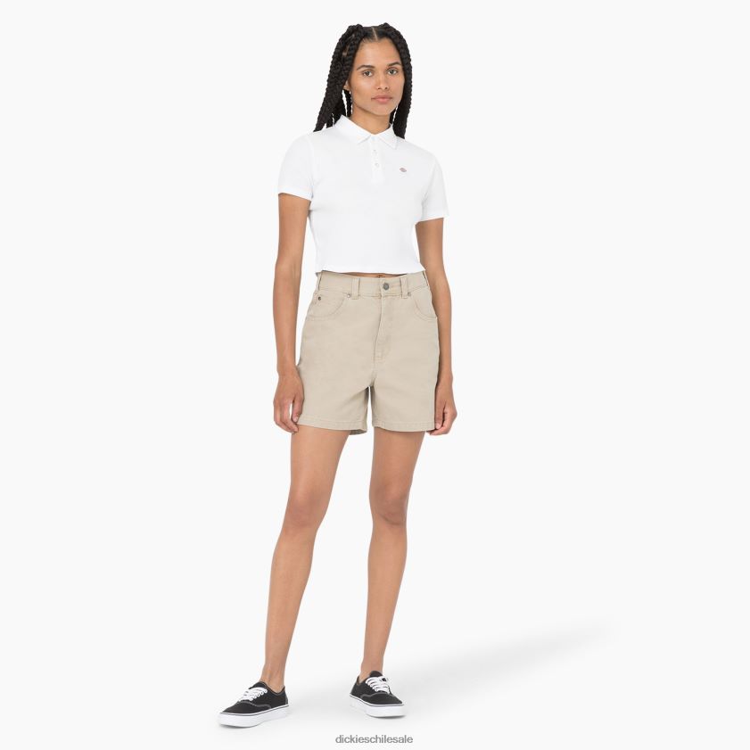 blanco (wh) mujer tallasee polo recortada de manga corta Dickies vestir X4H0F2130