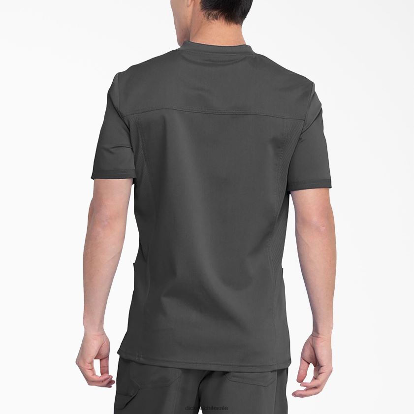 gris peltre (banco) hombres Blusa médica Balance con cuello en V y bolsillos de parche Dickies vestir X4H0F1412