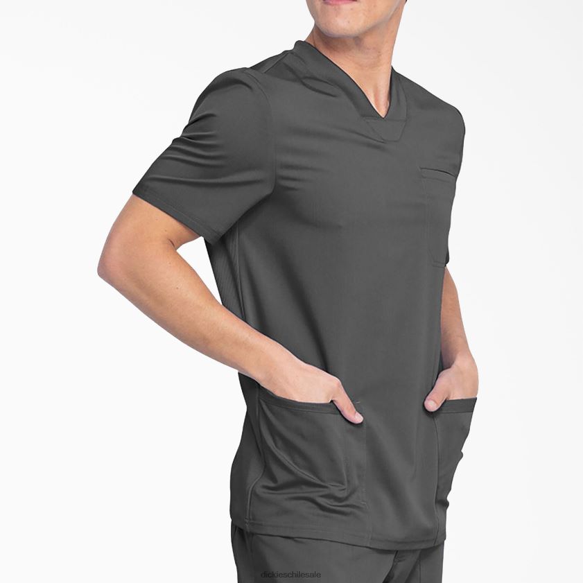 gris peltre (banco) hombres Blusa médica Balance con cuello en V y bolsillos de parche Dickies vestir X4H0F1412