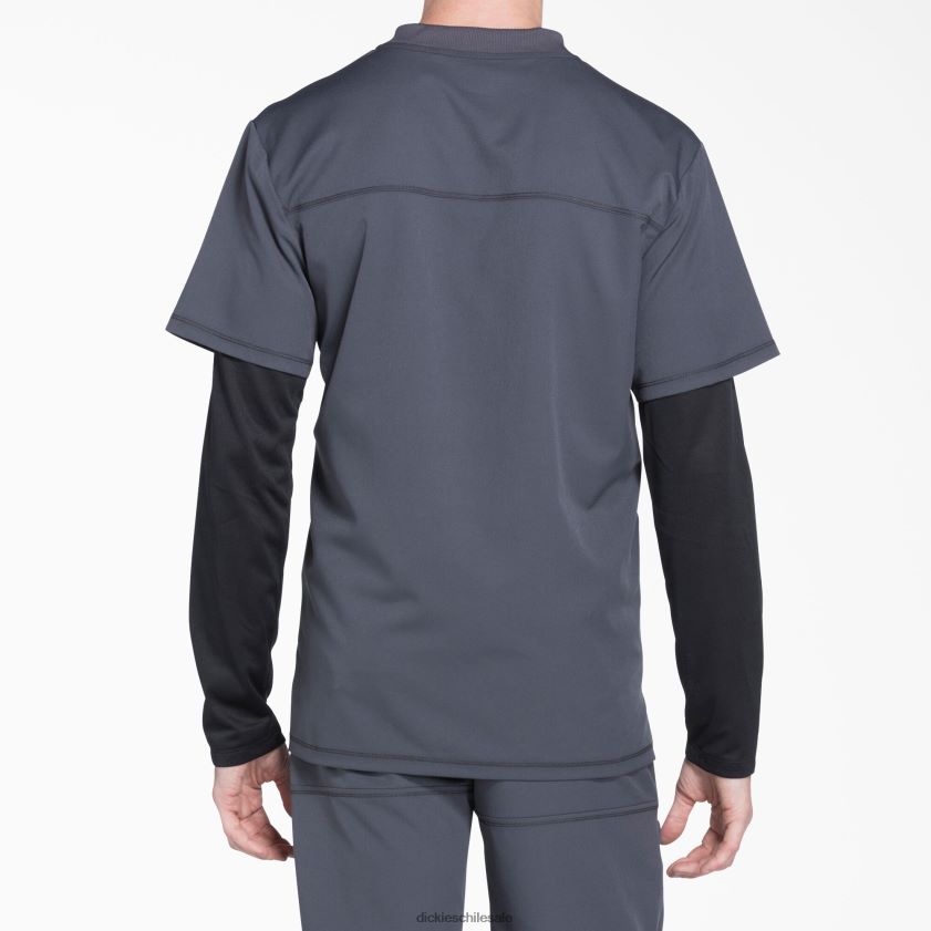 gris peltre (banco) hombres blusa médica dynamix con cuello en v Dickies vestir X4H0F1356