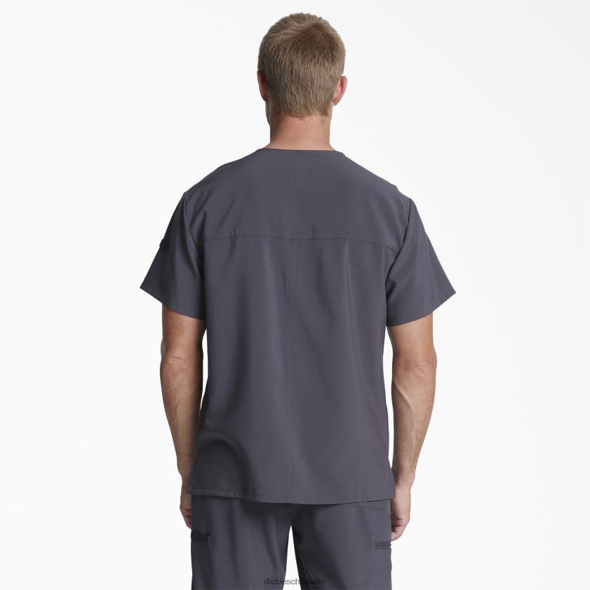gris peltre (banco) hombres blusa médica eds essentials con cuello en v Dickies vestir X4H0F1332