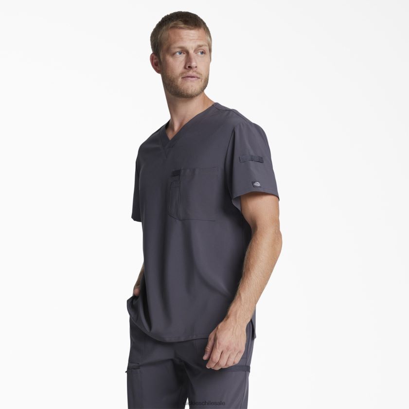 gris peltre (banco) hombres blusa médica eds essentials con cuello en v Dickies vestir X4H0F1332