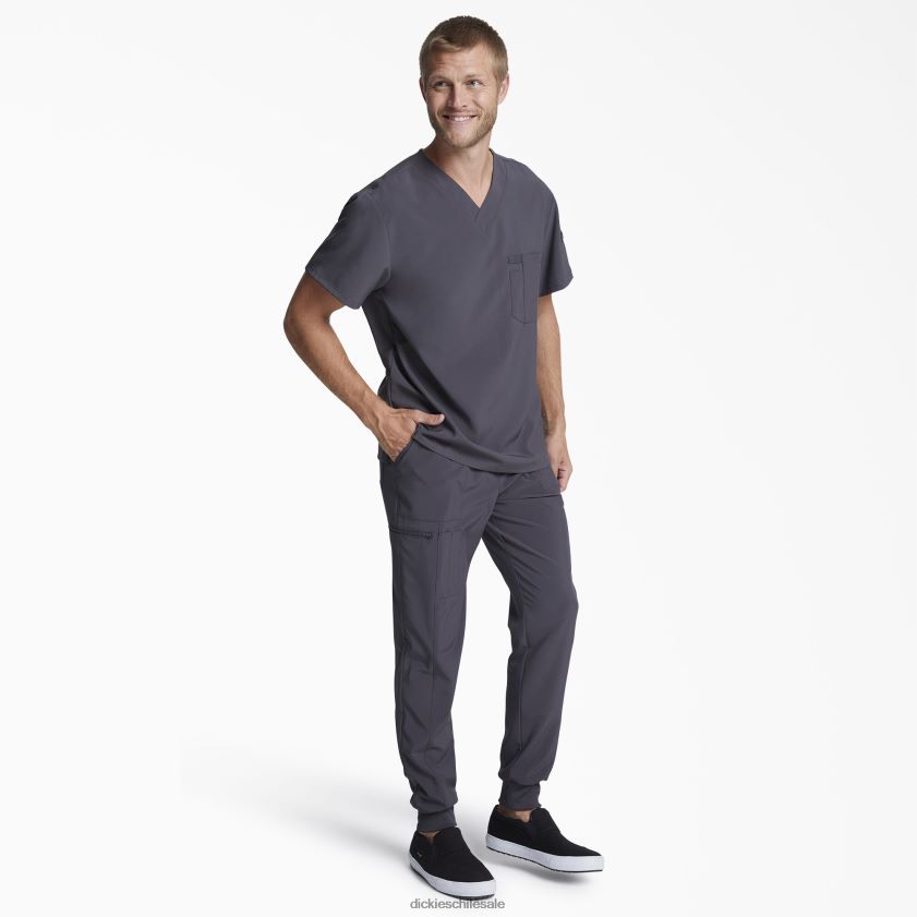 gris peltre (banco) hombres blusa médica eds essentials con cuello en v Dickies vestir X4H0F1332