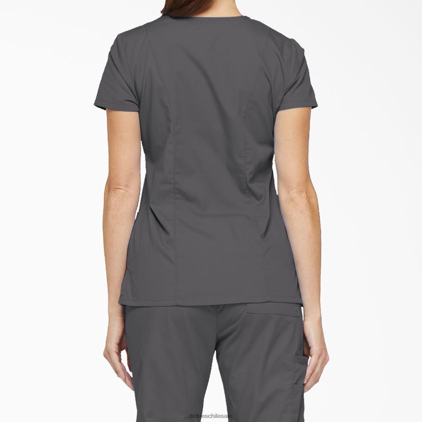 gris peltre (banco) mujer Blusa médica con cuello en V y ranura para bolígrafo de la firma eds Dickies vestir X4H0F2419