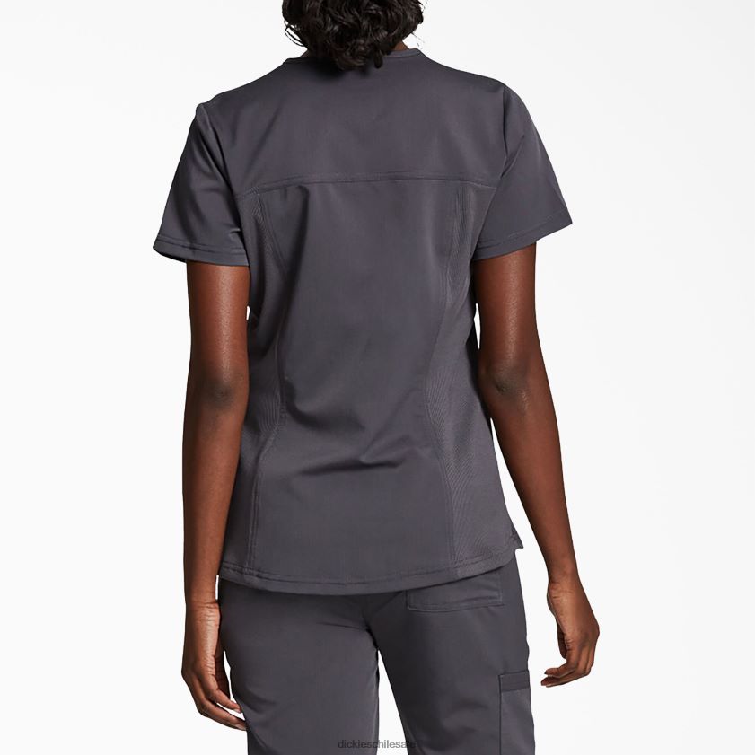 gris peltre (banco) mujer blusa médica Balance con cuello en V y bolsillo en el pecho Dickies vestir X4H0F2600