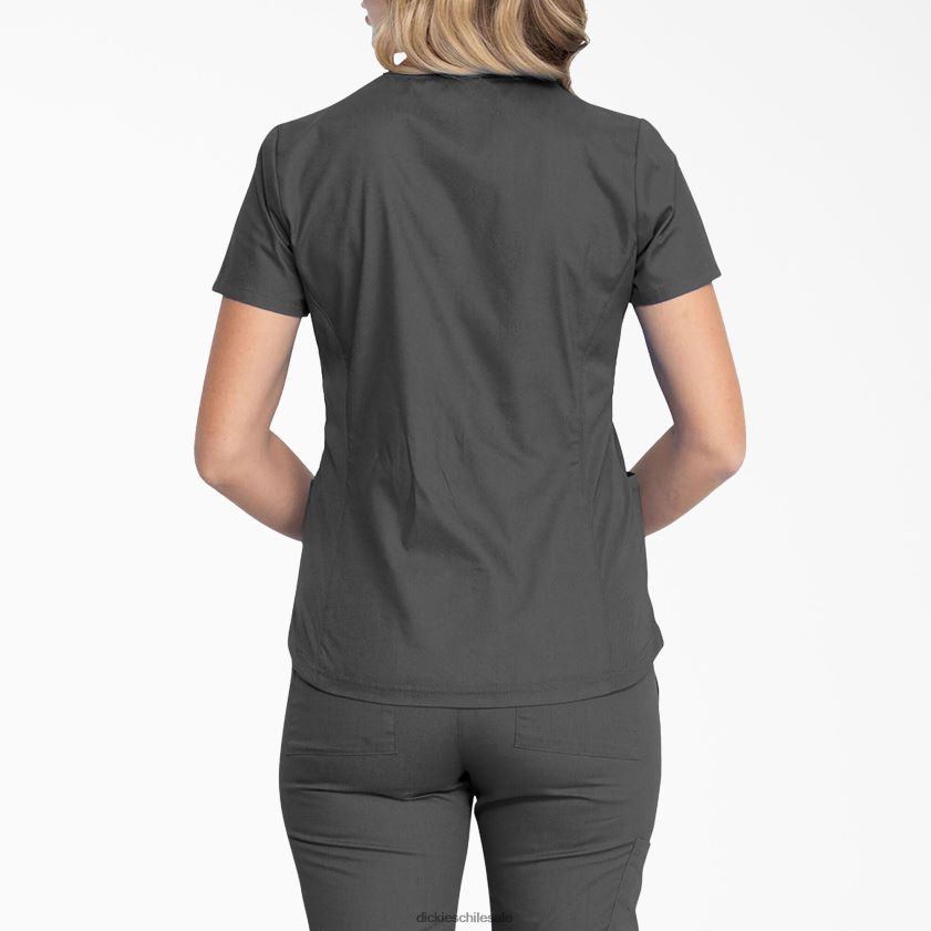 gris peltre (banco) mujer blusa médica con cuello en V de la firma eds Dickies vestir X4H0F2595