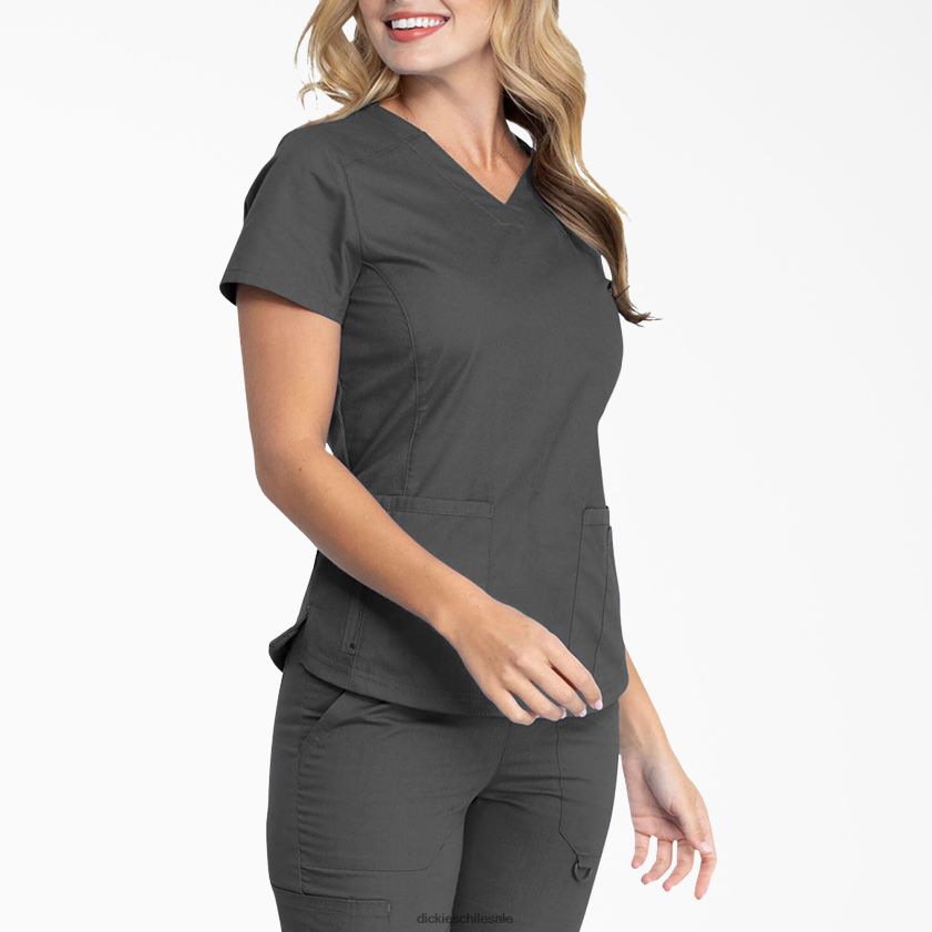 gris peltre (banco) mujer blusa médica con cuello en V de la firma eds Dickies vestir X4H0F2595