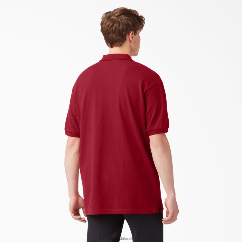 inglés rojo (er) hombres polo de manga corta de piqué talla adulto Dickies vestir X4H0F663
