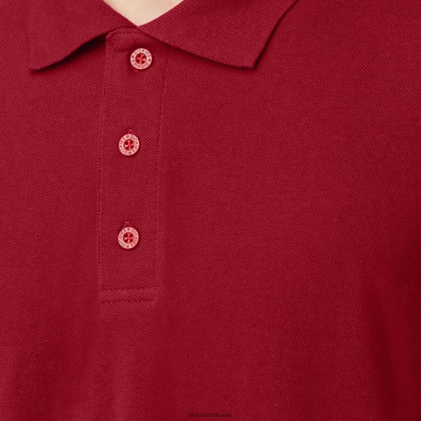 inglés rojo (er) hombres polo de manga corta de piqué talla adulto Dickies vestir X4H0F663