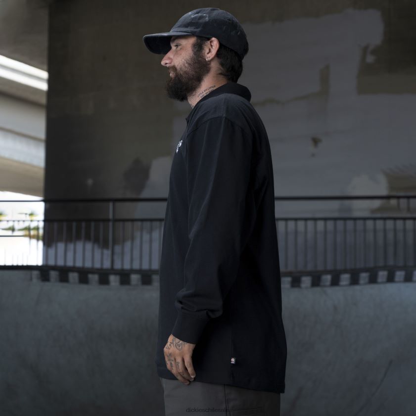 negro (kbk) hombres polo manga larga ronnie sandoval Dickies vestir X4H0F879