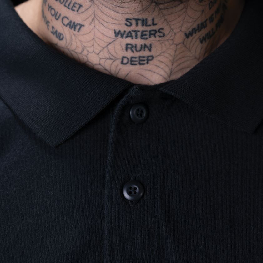 negro (kbk) hombres polo manga larga ronnie sandoval Dickies vestir X4H0F879