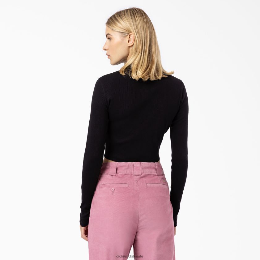 negro (kbk) mujer tallasee polo corto de manga larga Dickies vestir X4H0F2200