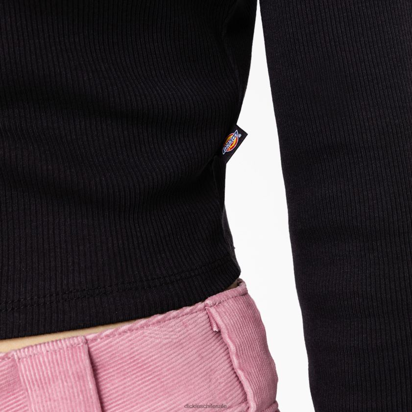 negro (kbk) mujer tallasee polo corto de manga larga Dickies vestir X4H0F2200