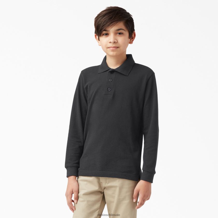 negro (kbk) niños polo de manga larga de piqué Dickies vestir X4H0F2697
