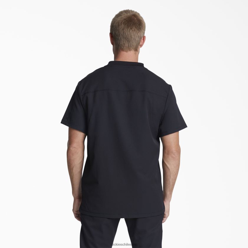 negro (negro) hombres Blusa médica dynamix con cuello en V y bolsillo con cremallera Dickies vestir X4H0F1246