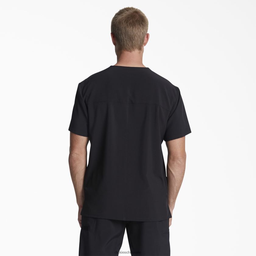 negro (negro) hombres Blusa médica eds essentials con cuello en v y bolsillos de parche Dickies vestir X4H0F1430