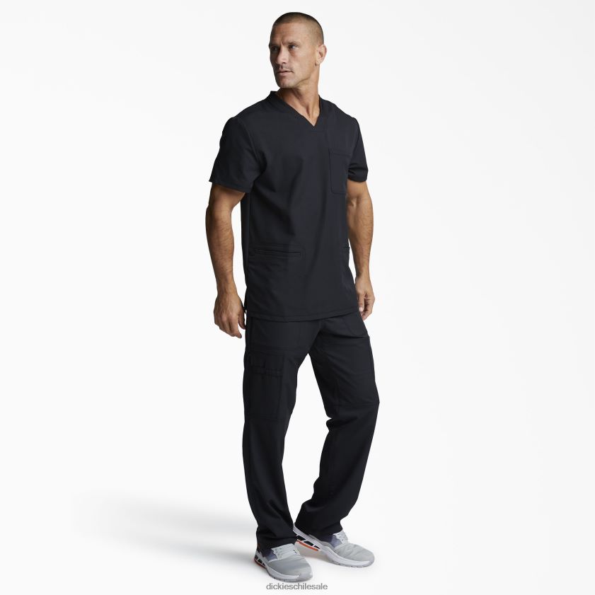 negro (negro) hombres blusa médica dynamix con cuello en v Dickies vestir X4H0F1351