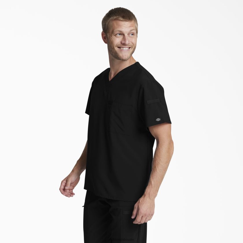 negro (negro) hombres blusa médica eds essentials con cuello en v Dickies vestir X4H0F1322