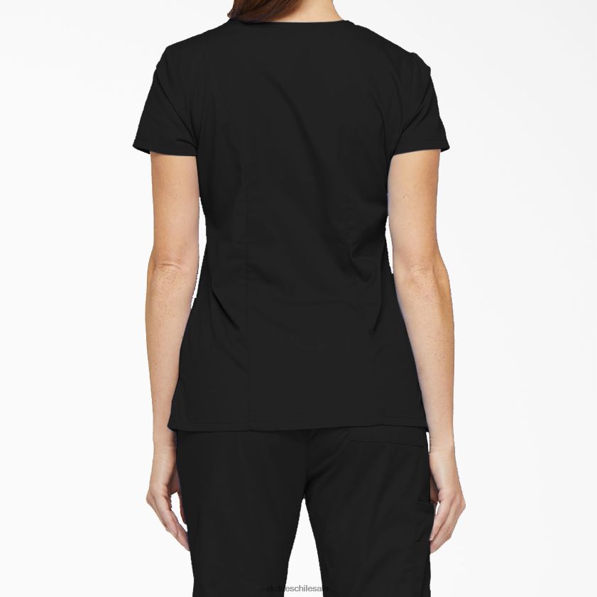 negro (negro) mujer Blusa médica con cuello en V y ranura para bolígrafo de la firma eds Dickies vestir X4H0F2407