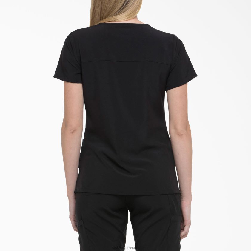negro (negro) mujer Blusa médica eds essentials con efecto cruzado Dickies vestir X4H0F2633