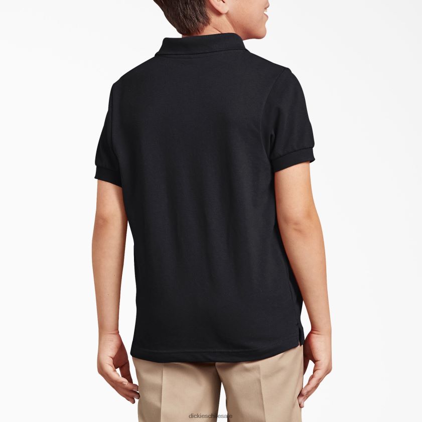 negro (negro) niños polo de manga corta de piqué Dickies vestir X4H0F2671