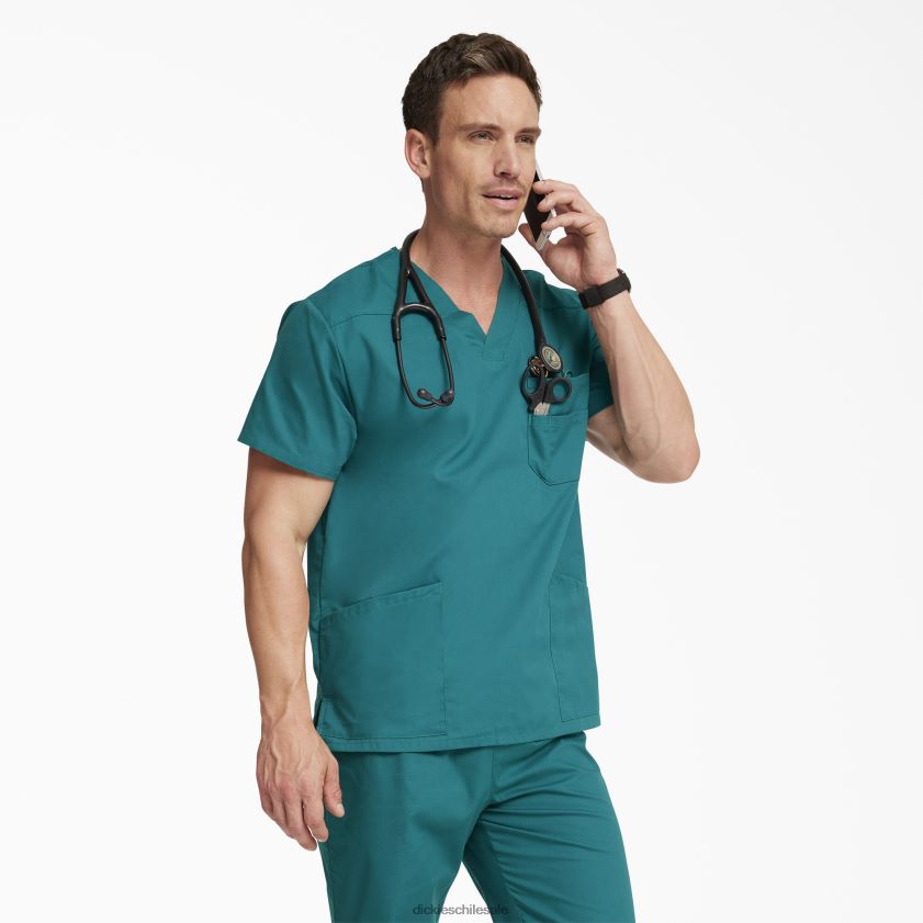 regular hombres blusa médica con cuello en V de la firma eds Dickies vestir X4H0F1263